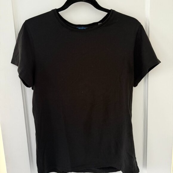 Patrick Assaraf - Lightweight Pima Cotton Classic T-Shirt - Black - Large - Picture 2 of 2
